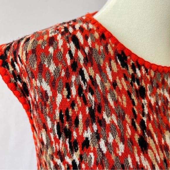 MISSONI SLEEVELESS WOOL BLD KNIT DRESS M ORANGE LABEL 2015 SEASON DESIGNER BOLD - Picture 7 of 13